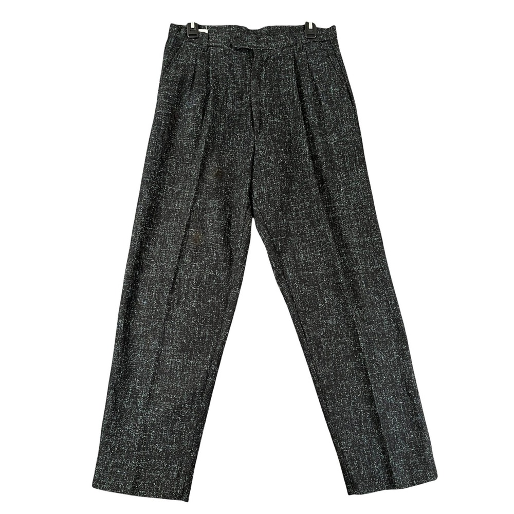 Vintage 80s Cotler Pleated Trousers Mens 30x30 Textured Tapered Dress Pants USA